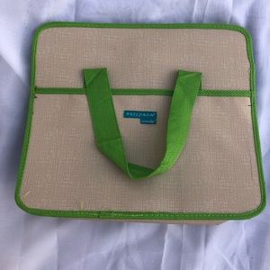 Silpada Expandable Tan/Green Bag